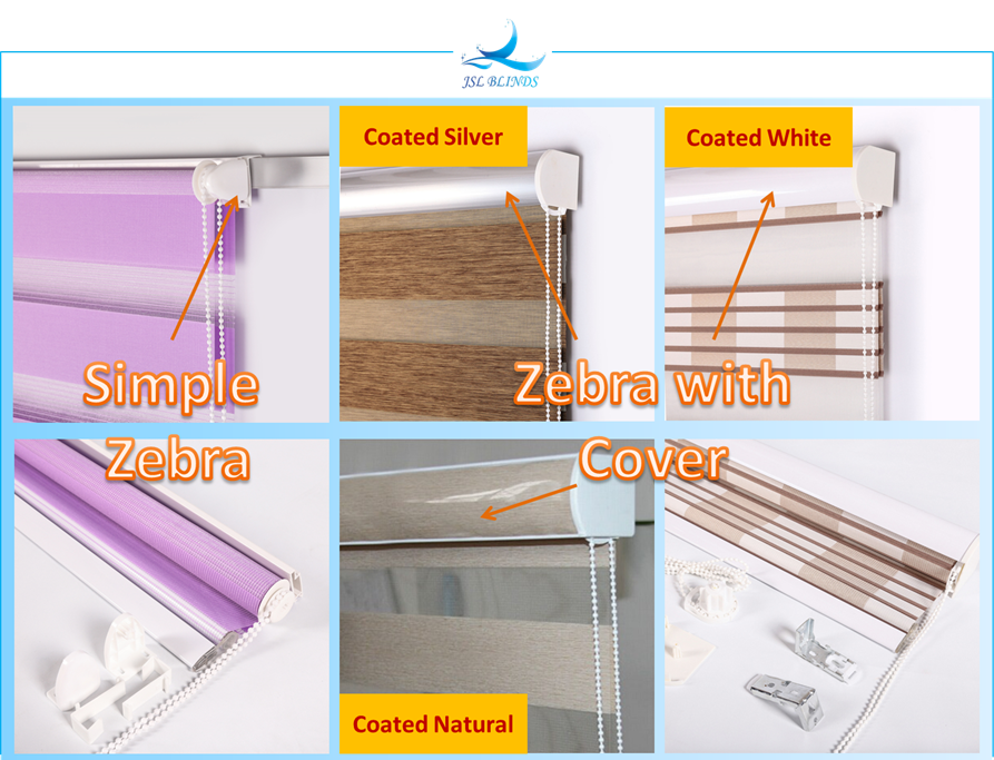 Orange Color Zebra Blinds